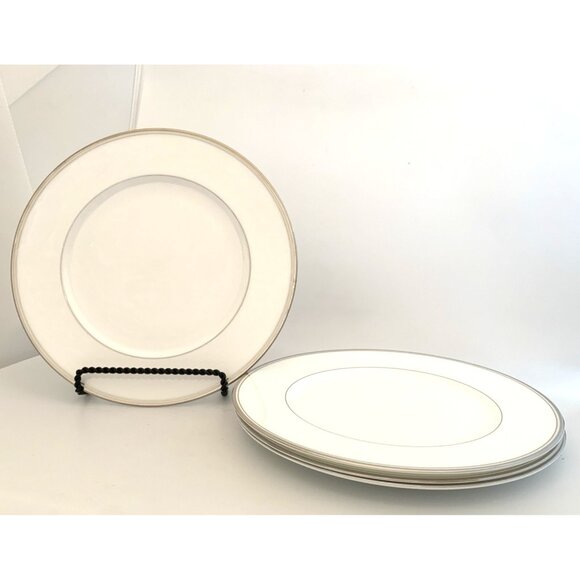 4 Waterford Kilbarry Platinum Dinner Plates Fine Bone China 10 3/4" Multi Avail - Picture 1 of 10
